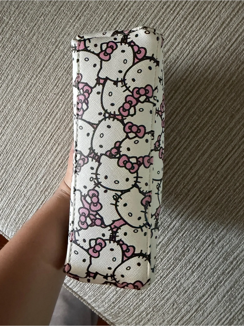 Hello Kitty Pink Bow Pattern Impressions Makeup Cosmetic Bag